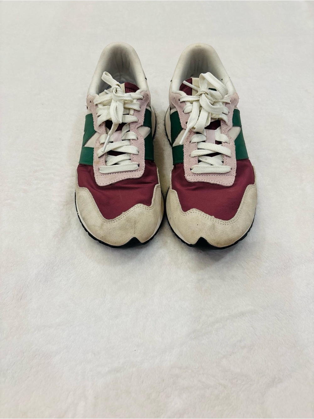 New Balance 237 Women's Pink, Green & Cream Vintage-Inspired Sneakers size 9.5 - Picture 8 of 9